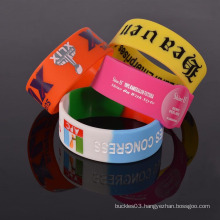 Popular wholesale hand bracelet silicone recycled silicone wristband